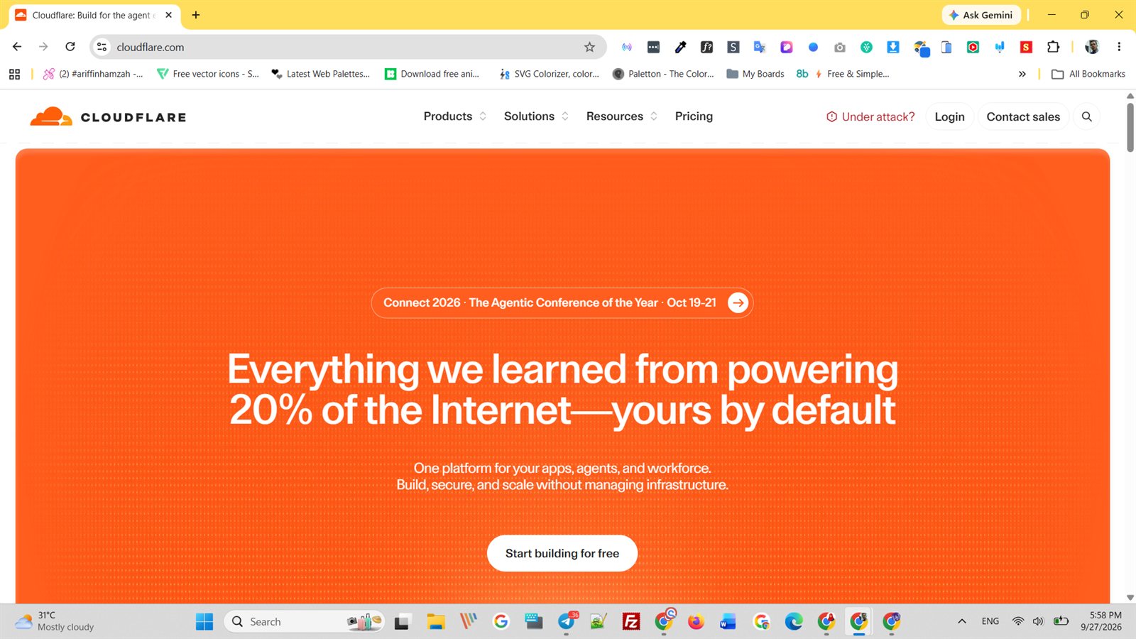 Laman Cloudflare.com