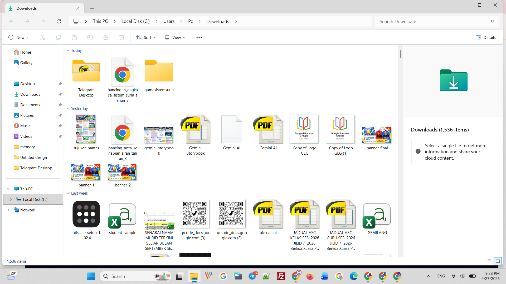 Folder dinamakan gamesistemsuria