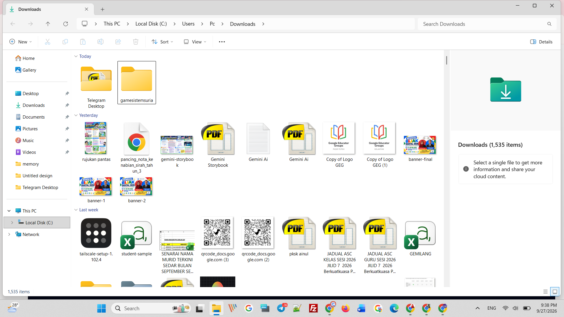 Folder siap dicipta